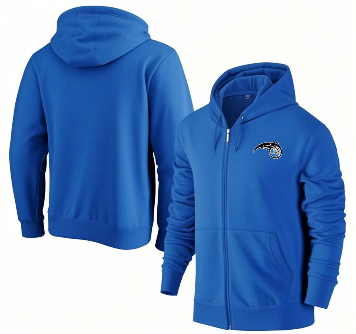 Men Orlando Magic Blue Zipper hoodie 2025 NBA Jersey style 1->orlando magic->NBA Jersey